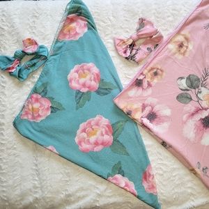 Wonder Nation Twin Swaddles with Matching Bows